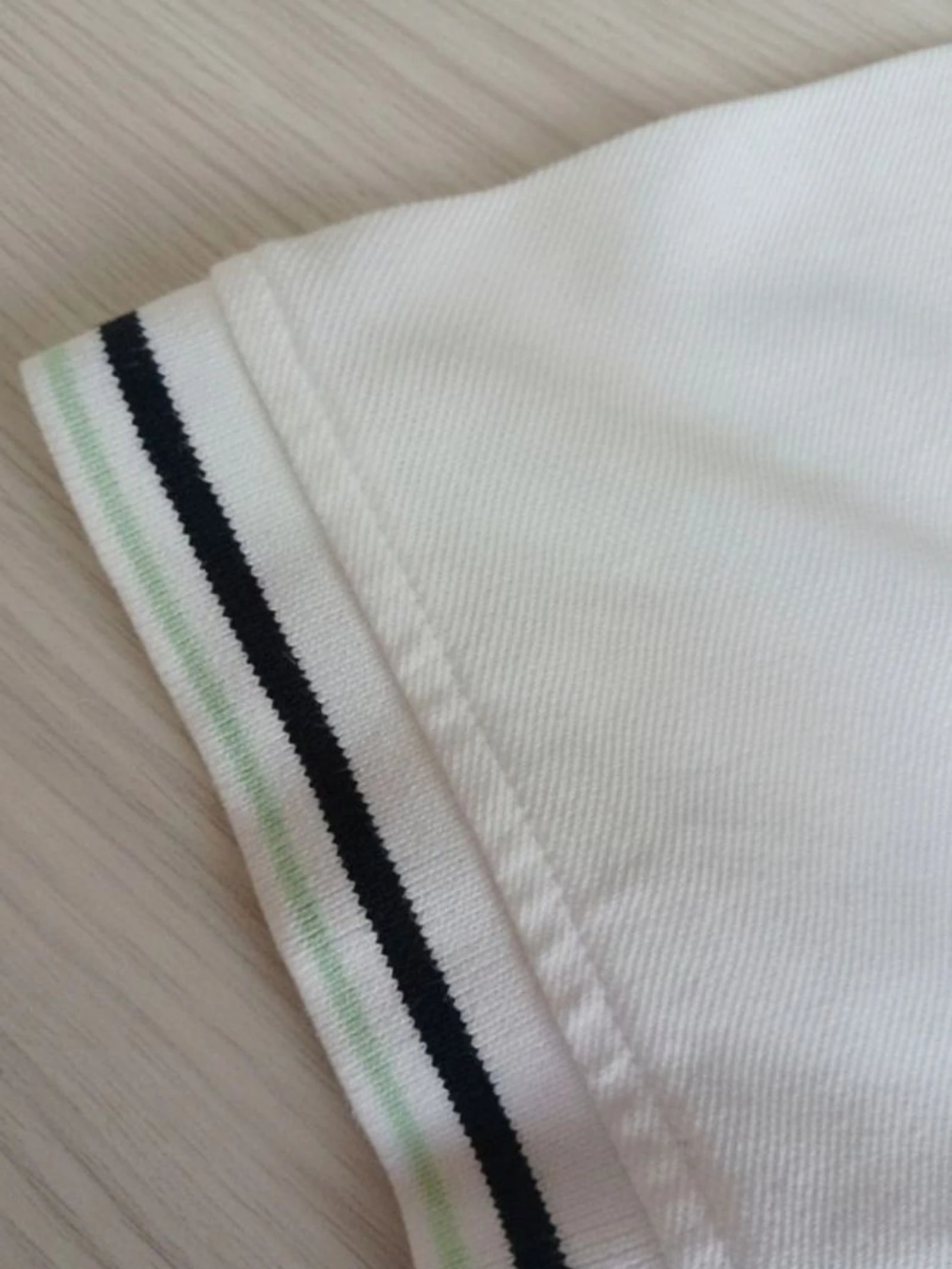 Polo blanco para hombre XL Old Money Style Contrast Trim Slim Fit con puntas – photo 6